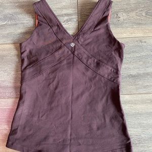 Lululemon wrap tank. Plum